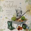 Male Birthday Card Gardening Design