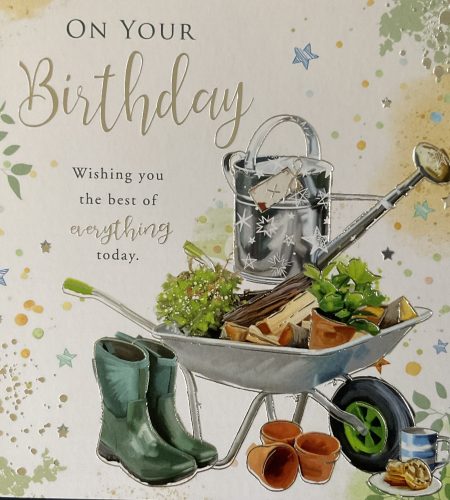 Male Birthday Card Gardening Design